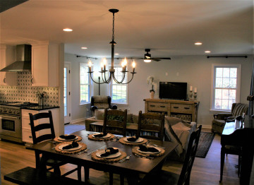Kitchen remodeled in an Allison Park colonial farmhouse by Action Builders