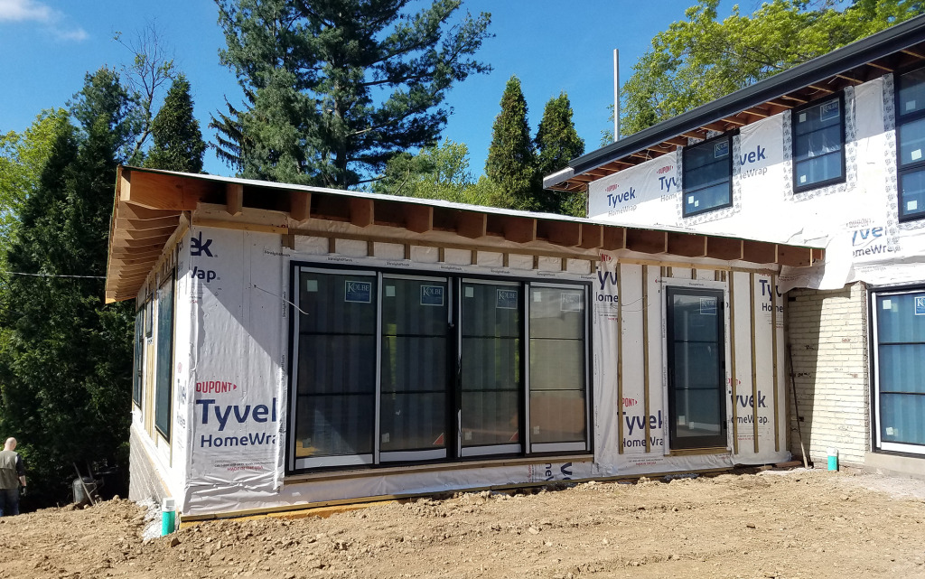 Pittsburgh home with an addition being constructed.