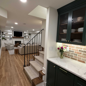upper st clair basement remodel kitchen office project