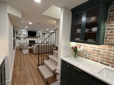 upper st clair basement remodel kitchen office project